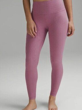 lululemon Align Ribbed High-Rise Pant 28" | Velvet Dust | Size 4 | NWT